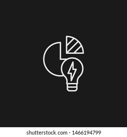 Outline analytics vector icon. Analytics illustration for web, mobile apps, design. Analytics vector symbol.