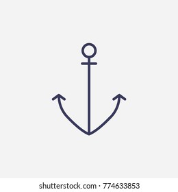 Outline anchor icon illustration vector symbol