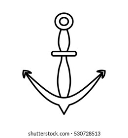 Outline Anchor Marine Nautical Sign Vector Stock Vector (Royalty Free ...