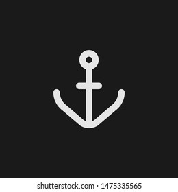 Outline anchor vector icon. Anchor illustration for web, mobile apps, design. Anchor vector symbol.