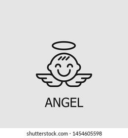 Outline angel vector icon. Angel illustration for web, mobile apps, design. Angel vector symbol.