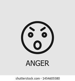 Outline anger vector icon. Anger illustration for web, mobile apps, design. Anger vector symbol.