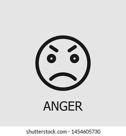 Outline Anger Vector Icon. Anger Illustration For Web, Mobile Apps, Design. Anger Vector Symbol.