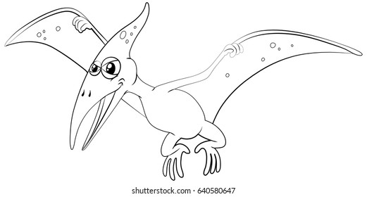 Outline animal for pterosaur illustration