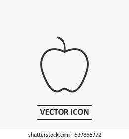 Outline apple icon illustration vector symbol