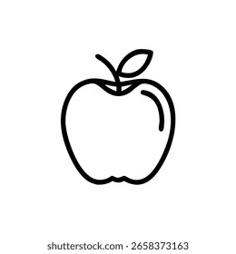 Outline apple icon on stack books graphic education knowledge