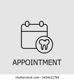 Outline appointment vector icon. Appointment illustration for web, mobile apps, design. Appointment vector symbol.