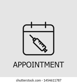 Outline appointment vector icon. Appointment illustration for web, mobile apps, design. Appointment vector symbol.