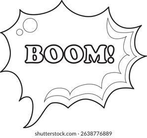 Outline of April balloon text content. COloring pages of bubble text illustrations.
outline of boom text
