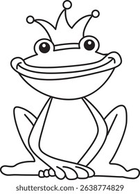 Outline of April Fool's day content. COloring pages of April fool illustrations.
outline of prince frog