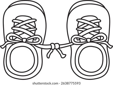 Outline of April Fool's day content. COloring pages of April fool illustrations.
outline of shoes
