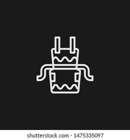 Outline apron vector icon. Apron illustration for web, mobile apps, design. Apron vector symbol.