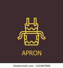 Outline apron vector icon. Apron illustration for web, mobile apps, design. Apron vector symbol.