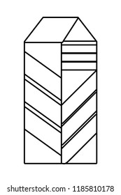 outline aprtment with rectangular windows and roofs style