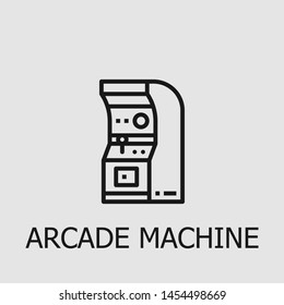 Outline arcade machine vector icon. Arcade machine illustration for web, mobile apps, design. Arcade machine vector symbol.