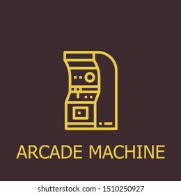 Outline arcade machine vector icon. Arcade machine illustration for web, mobile apps, design. Arcade machine vector symbol.