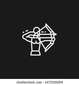 Outline archery vector icon. Archery illustration for web, mobile apps, design. Archery vector symbol.