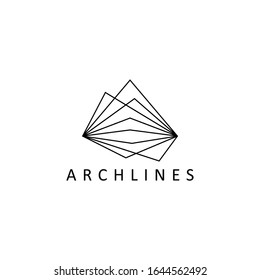 outline architecture logo design vector