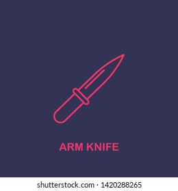 Outline arm knife icon.arm knife vector illustration. Symbol for web and mobile