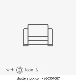 outline armchair vector icon