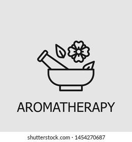 Outline aromatherapy vector icon. Aromatherapy illustration for web, mobile apps, design. Aromatherapy vector symbol.
