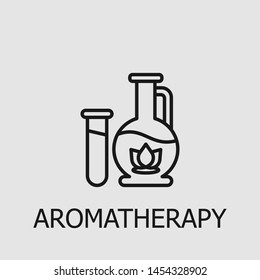 Outline aromatherapy vector icon. Aromatherapy illustration for web, mobile apps, design. Aromatherapy vector symbol.