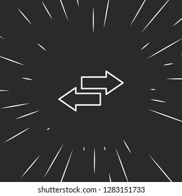Outline arrow icon, illustrated icon for modern web and mobile design, simple and minimal symbol of arrow