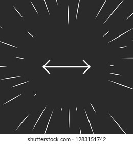Outline arrow icon, illustrated icon for modern web and mobile design, simple and minimal symbol of arrow