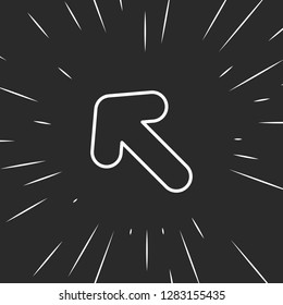 Outline arrow icon, illustrated icon for modern web and mobile design, simple and minimal symbol of arrow