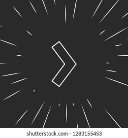 Outline arrow icon, illustrated icon for modern web and mobile design, simple and minimal symbol of arrow