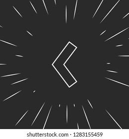 Outline arrow icon, illustrated icon for modern web and mobile design, simple and minimal symbol of arrow