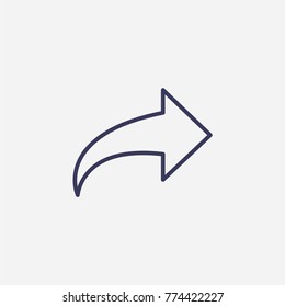 Outline arrow icon illustration vector symbol