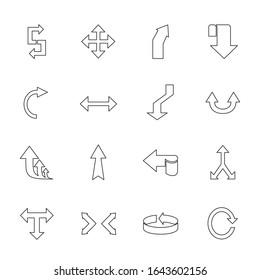 Icono de flecha de esquema ilustración vectorial