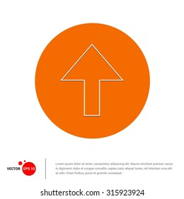 Outline UP Arrow Icon, Vector Illustration, Flat pictogram icon