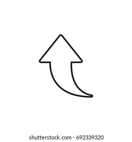 Outline arrow icon vector illustration.