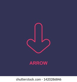 Outline arrow icon.arrow vector illustration. Symbol for web and mobile