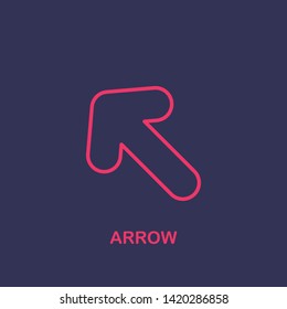 Outline arrow icon.arrow vector illustration. Symbol for web and mobile