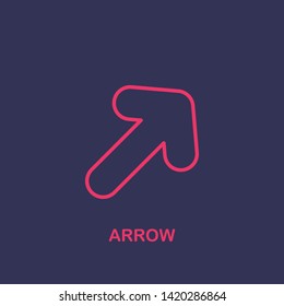 Outline arrow icon.arrow vector illustration. Symbol for web and mobile