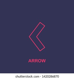 Outline arrow icon.arrow vector illustration. Symbol for web and mobile