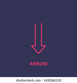 Outline arrow icon.arrow vector illustration. Symbol for web and mobile