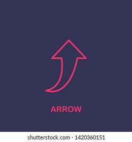 Outline arrow icon.arrow vector illustration. Symbol for web and mobile
