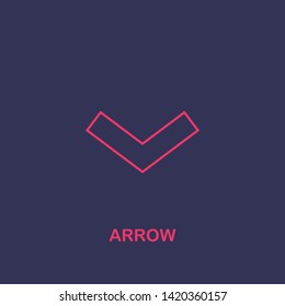 Outline arrow icon.arrow vector illustration. Symbol for web and mobile