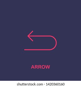 Outline arrow icon.arrow vector illustration. Symbol for web and mobile