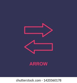 Outline arrow icon.arrow vector illustration. Symbol for web and mobile