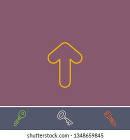 Outline arrow icon.Best arrow vector, illustrated icon for modern web and mobile design.Bonus broken key symbol