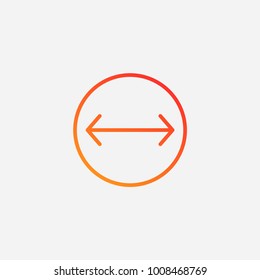 Outline arrow  icon.gradient illustration isolated vector sign symbol