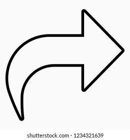 Outline Arrow share vector icon