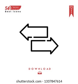 Outline arrows icon . arrows icon vector isolated on white background. Graphic design, material-design, Best sellerr icons, mobile application, UI / UX design, EPS 10 format vector