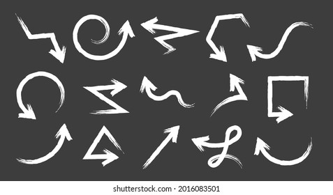 Outline arrows texture. Outlines arrow signs textured background, hand drawn abstract directions shapes school pattern