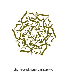 Outline art. Abstract design, mandala
